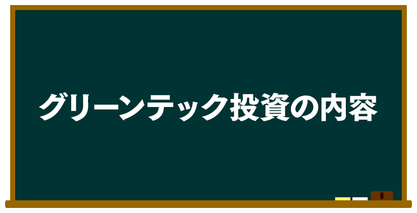 グリーンテック投資の内容